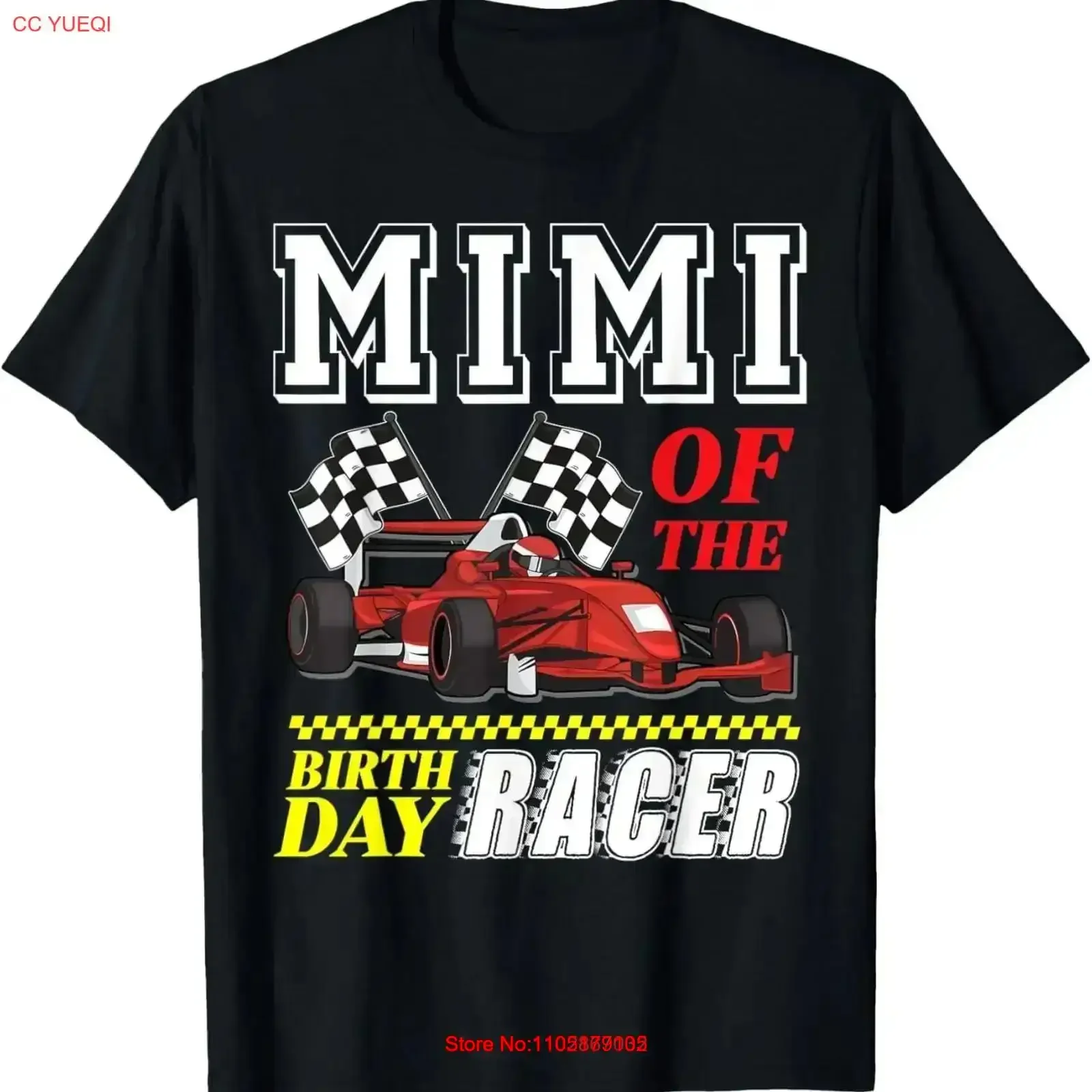 

Race Car Party Mimi Of The Birthday Racer Racing Family T Shirt vintage Washed Top For Everyday Wear Stylish streetwear Casual