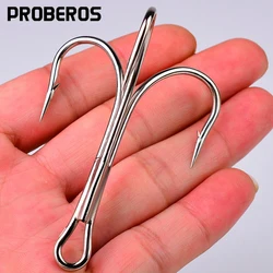 PROBEROS 10pcs Super Large shark Trigeminal Hook - 4X Strong Tuna Bait Extra Big Fishing Hook Anchor hook,Size 6/0-10/0# Outdoor