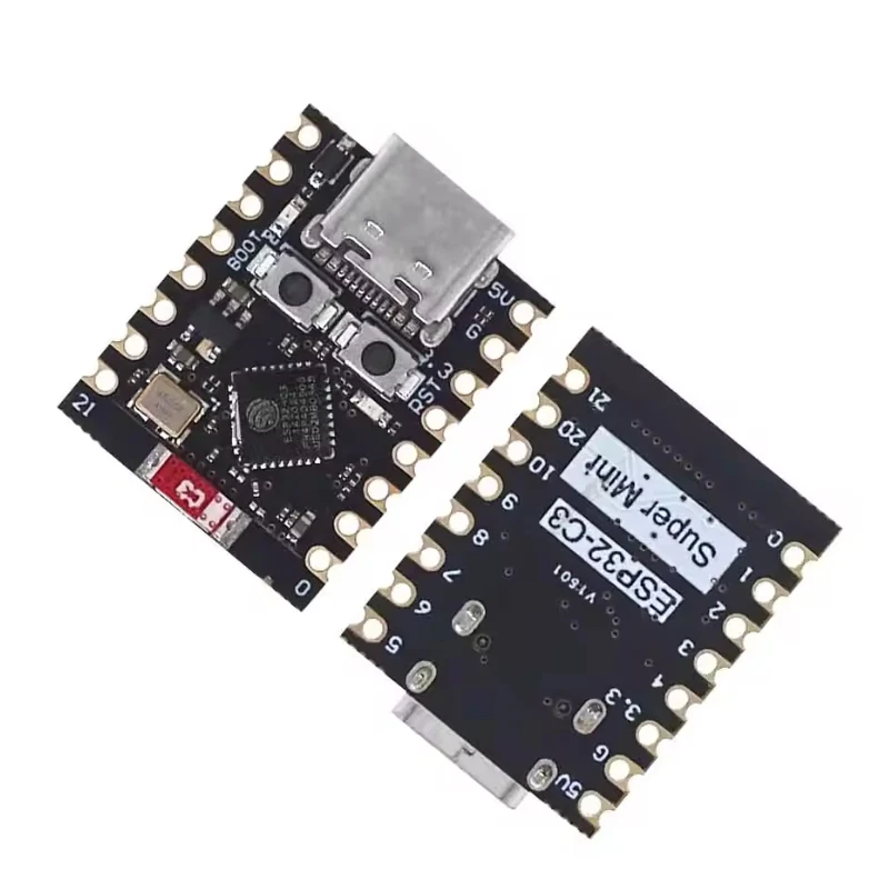 ESP32-C3 Mini Development Board, RISC-V Core WiFi Bluetooth 5.0 IoT Module with Unsoldered Headers for Arduino DIY