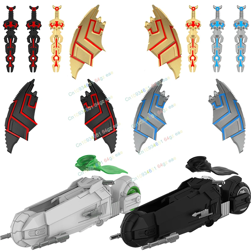 

The Action Figures Motorbike Weapons Pants Hair Parts Model Blocks MOC Bricks Set Gifts Toys For Children LE13-17