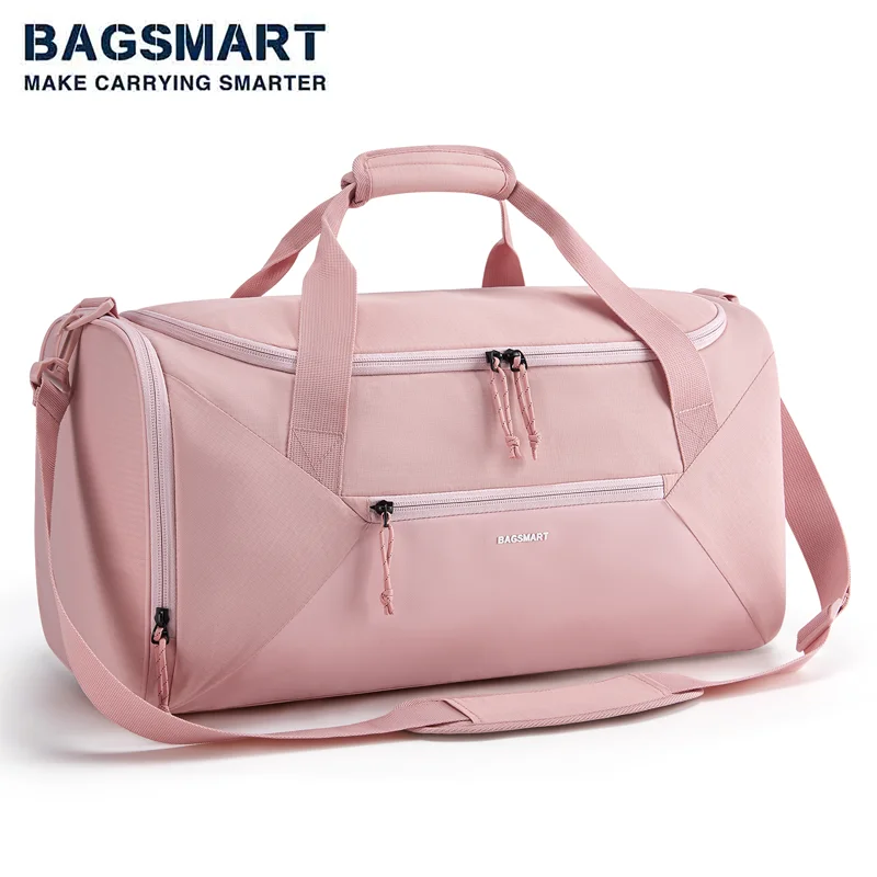 

BAGSMART 36L Travel Duffle Bag Overnight Bag for Women with Wet Pocket Shoe Compartment Large Bag for Business Trips Sports