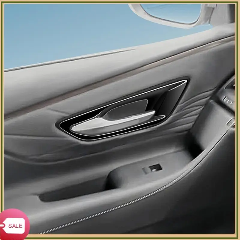 

Unique Car Inner Door Bowl Panel Inside Handle Protector Cover For Toyota Alphard Vellfire 40 Series 2023+ Glossy Black