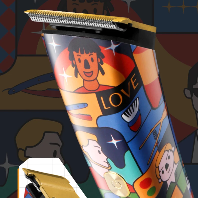 Kemei 5017H المحمولة السفر مشابك شعر كهربائية للرجال نوع c قابلة للشحن الكتابة على الجدران آلة قطع الشعر قادين الشعر المنزل