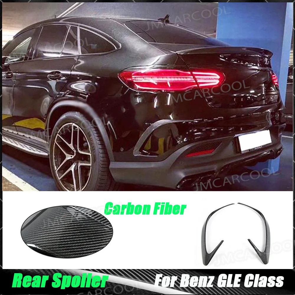 

2 шт., задний бампер из углеродного волокна, спойлер для губ, канавки, вентиляционные отверстия для Mercedes Benz GLE Class C292 Coupe GLE63 для AMG 2015-2017 FRP
