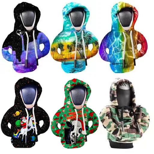 

Car hoodie gear lever cover decoration gear lever creative hoodie to protect against sweat and gear shift clothes