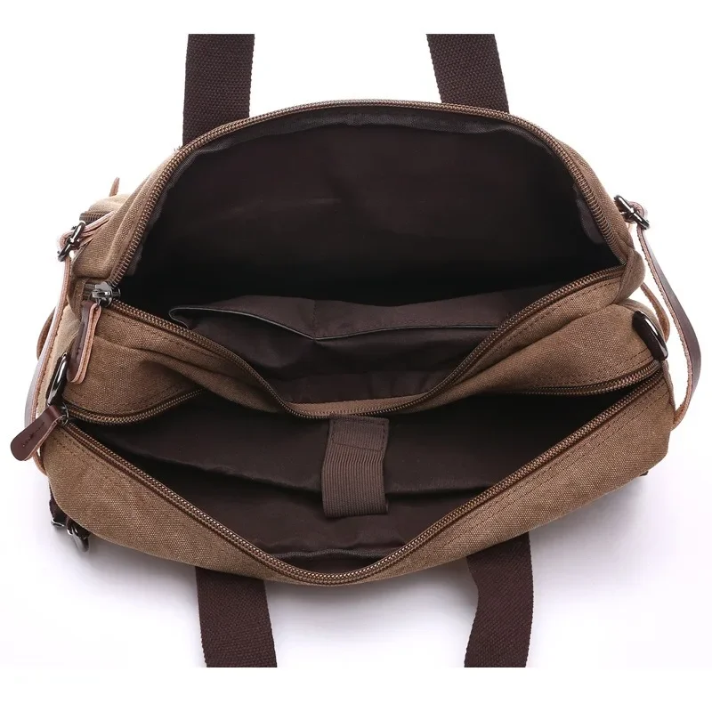 Laptop Shoulder Bag Business Briefcase Travel Backpack Travel Leisure Canvas Bag Large Capacity Multifunctional Bag