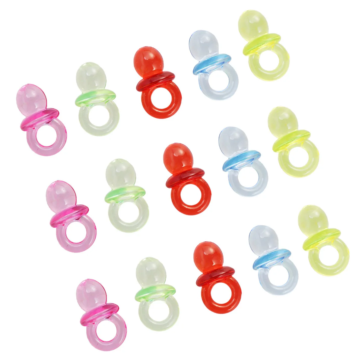 

50Pcs Baby Pacifiers Acrylic Mixed Small Decorations Baby Shower Table Scatter Party Favors Games Table Scatter