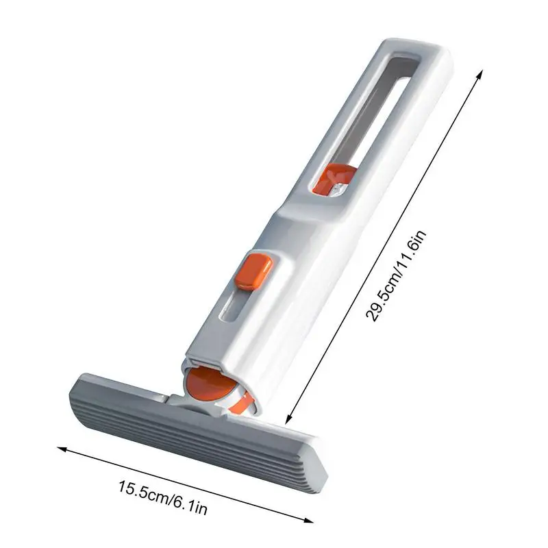 Self Squeeze Mini Mop Tiny Counter Mop Multifunctional Hand Mop Rotating Design For Toilet Tank Kitchen Countertop And Sink