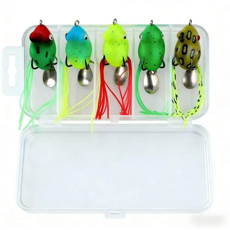 

Набор бионических приманок Black Fish Special: 5 цветов, 3 см, 4 г, модифицированная приманка-лягушка Little Thunder, незаменимая для пресноводной рыбалки