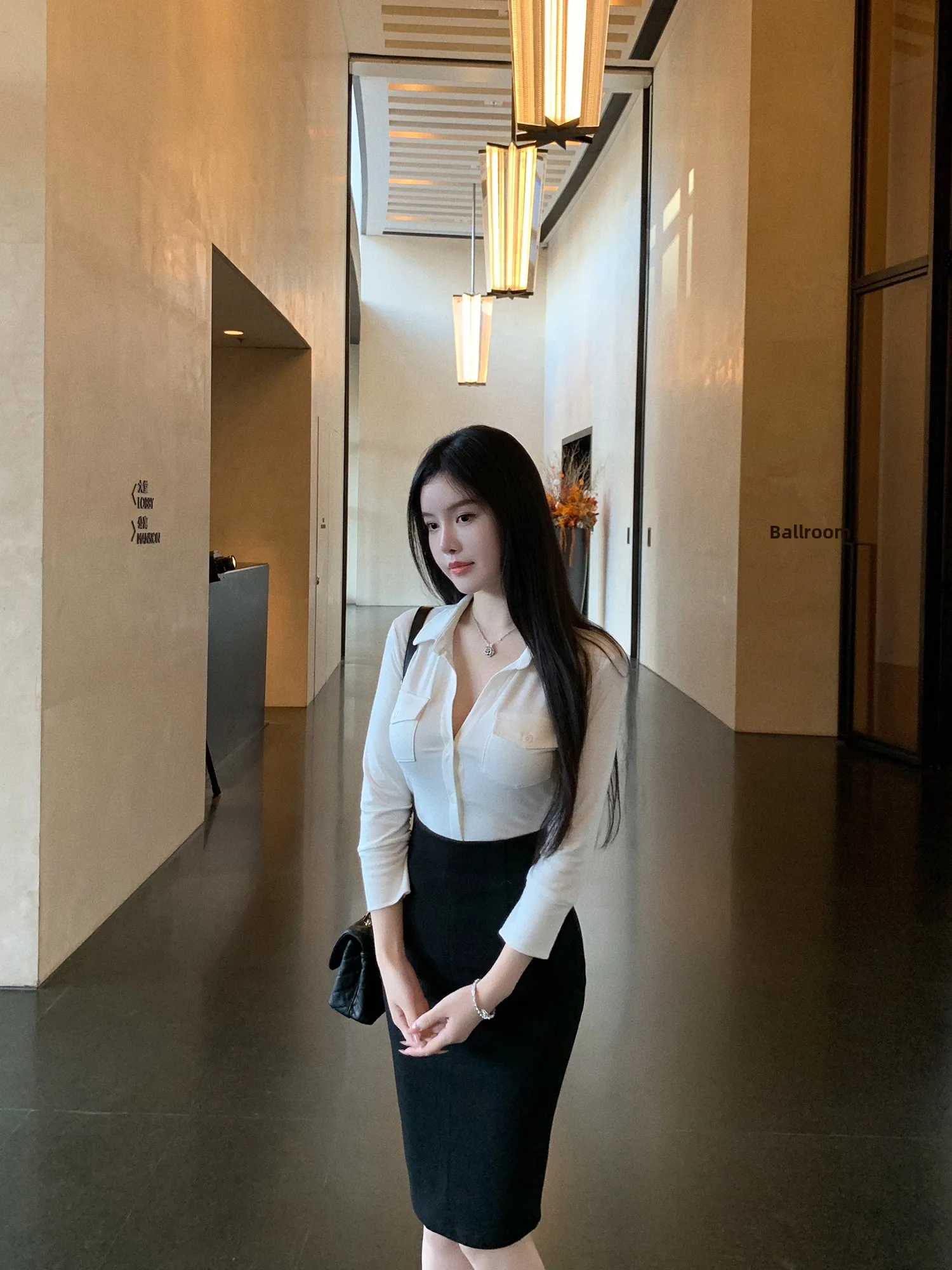 

Ele Winter Outfit Swan, роскошный простой одинаковый комплект белой юбки с запахом и запахом, женский модный ансамбль на пуговицах Sle Regene...