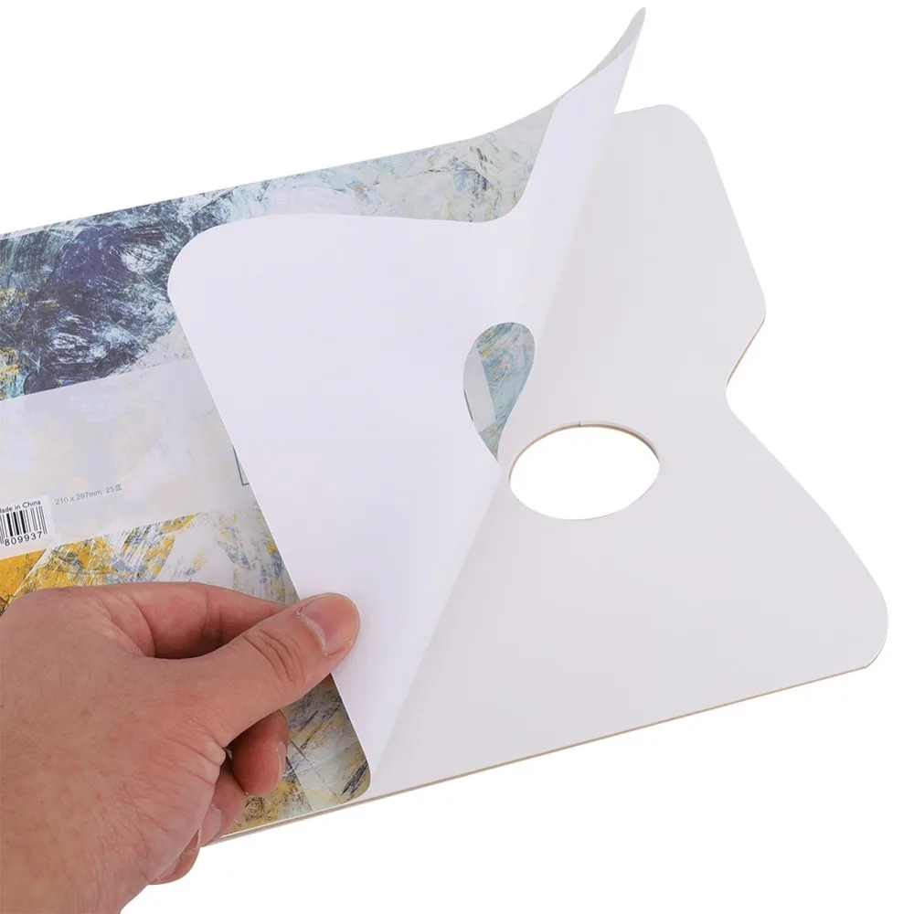 

11.69×8.27in Peel-off Palette Paper No Clean Needed Ink-proof Coating Single-use Mixing Sheet Peel-off Layer A4 Art Coloring Pad