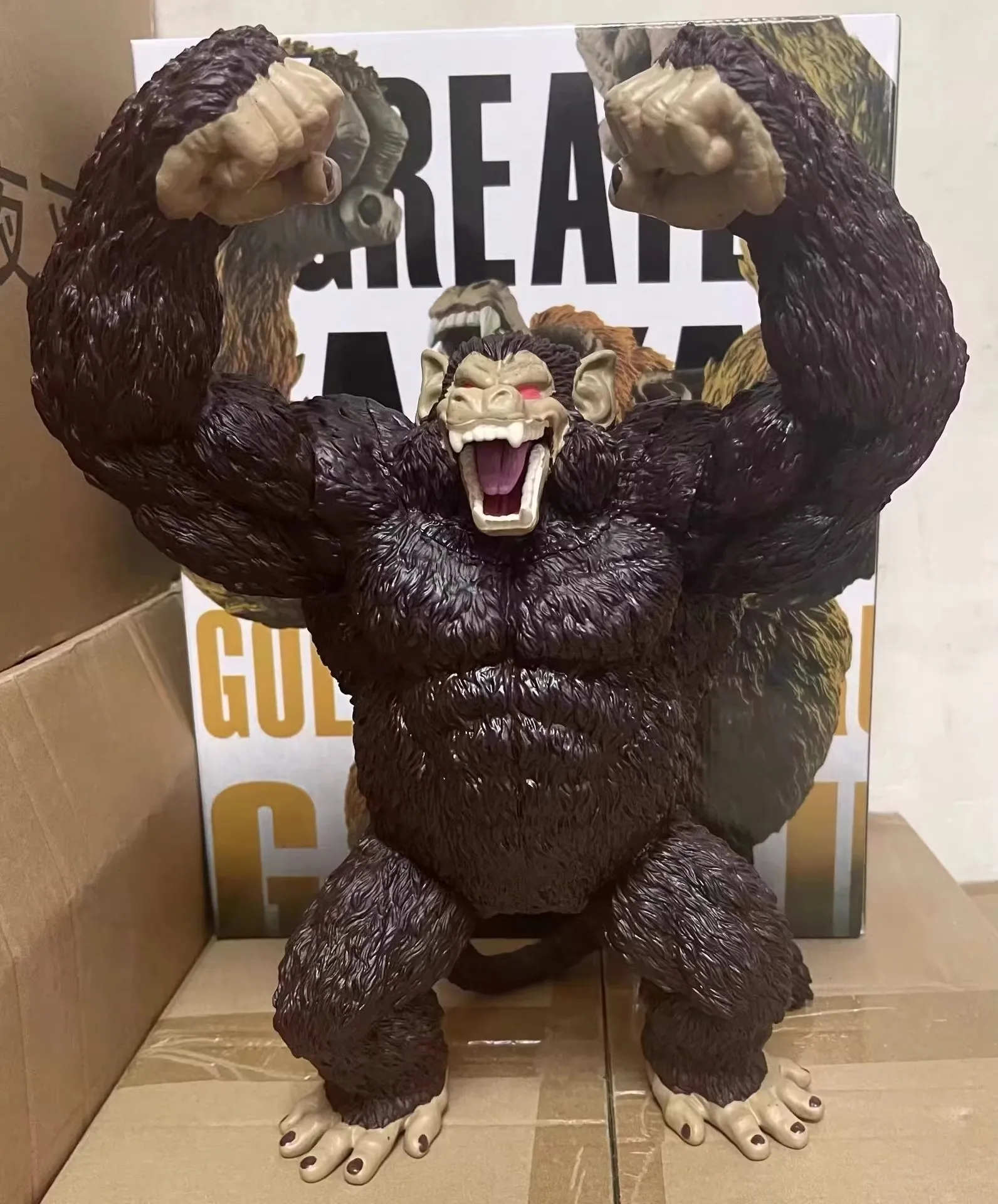 Dragon Ball Anime Golden Ape King Kong adorno de escritorio Transformable modelo hecho a mano figura de acción juguete coleccionable regalo de cumpleaños
