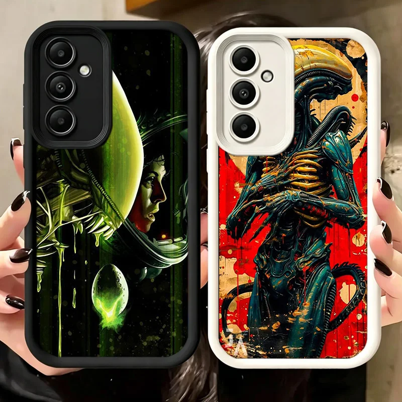 COOL A-Alien Xenomorph Phone Case For Samsung A54 A53 A52S A14 A13 A12 A22 A23 A24 A32 A33 A34 Galaxy A04S A03S A02 A73 A72 M04