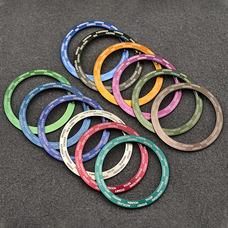 

38mm Curved Aluminium Bezel Insert Ring Fits SKX007 SKX009 SRPD GMT SUB Watch Case NH35 NH36 Movement Men's Watch Parts Refit