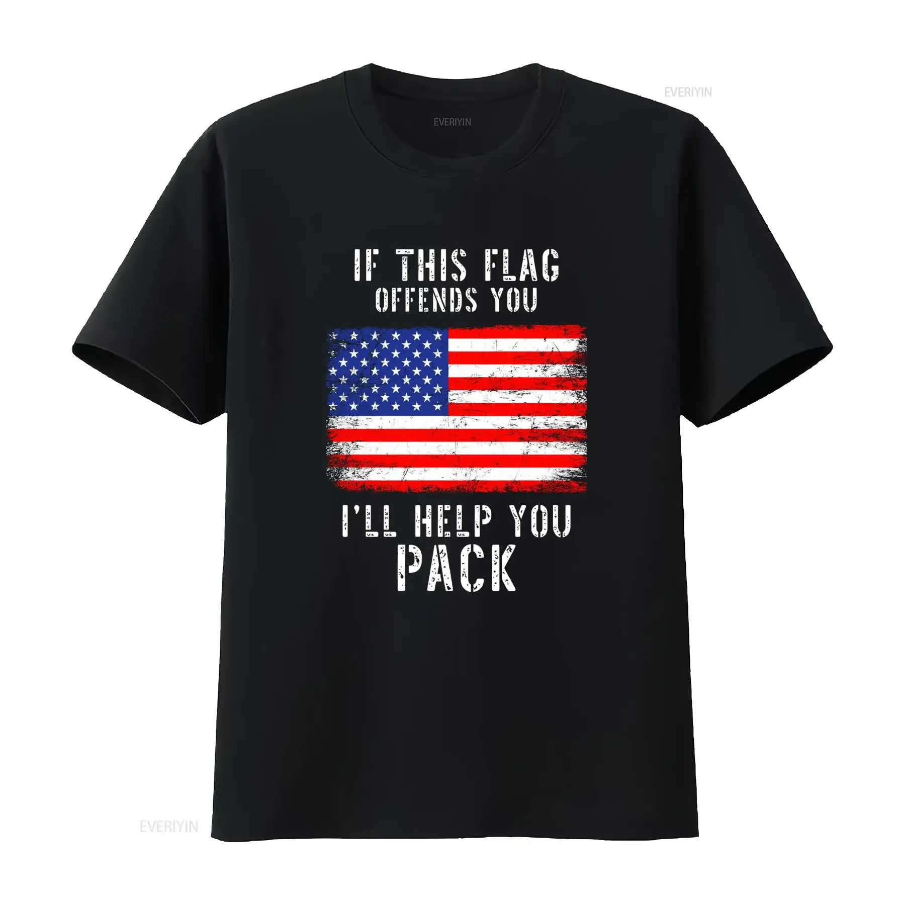 USA Vet Patriotic American Flag  T Shirt If This Offends You I'll Help Pack Design vintage Washed Slightly Versatile Soft