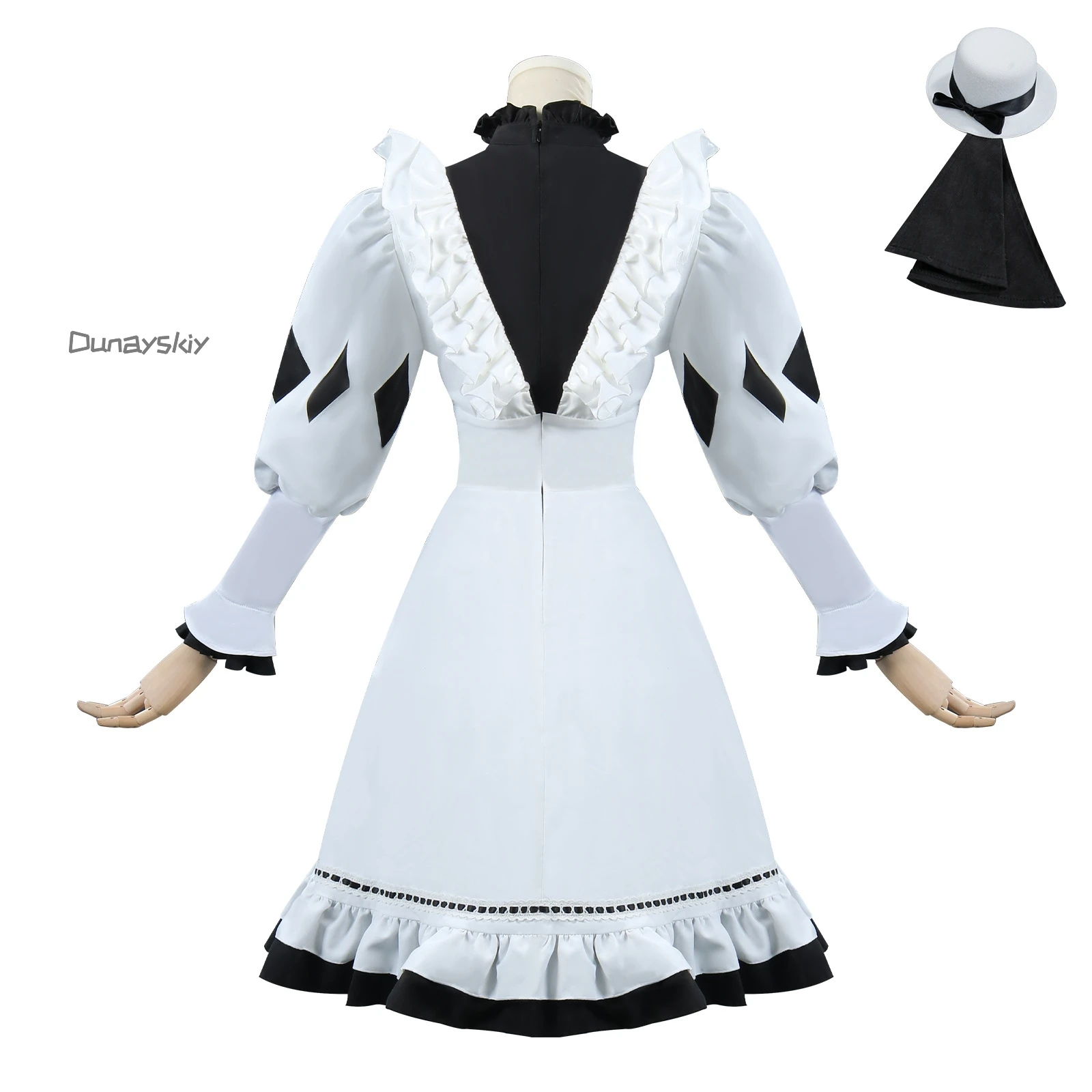 Asahina Mafuyu โครงการเกม Sekai สีสัน Stage คอสเพลย์ชุดวิกผมสีขาว Lolita หมวกผู้หญิงฮาโลวีน Roleplay ที่กําหนดเอง