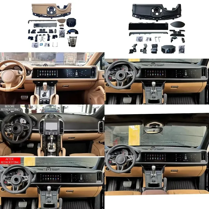 【CHIMU HOME】 for 2011-2017 Cayenne Series Interior Modification Kit for 2024 Style Dashboard Upgrade Center Console Set
