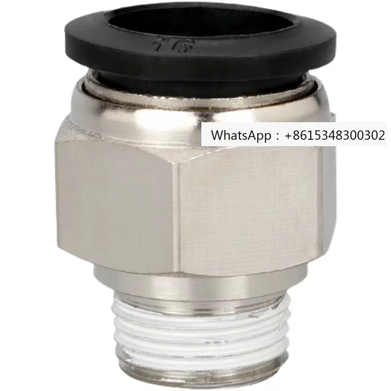 

Pneumatic threaded straight connector PC4-M5 PC4-01 PC6-02 8-01 tracheal quick plug solenoid valve connector