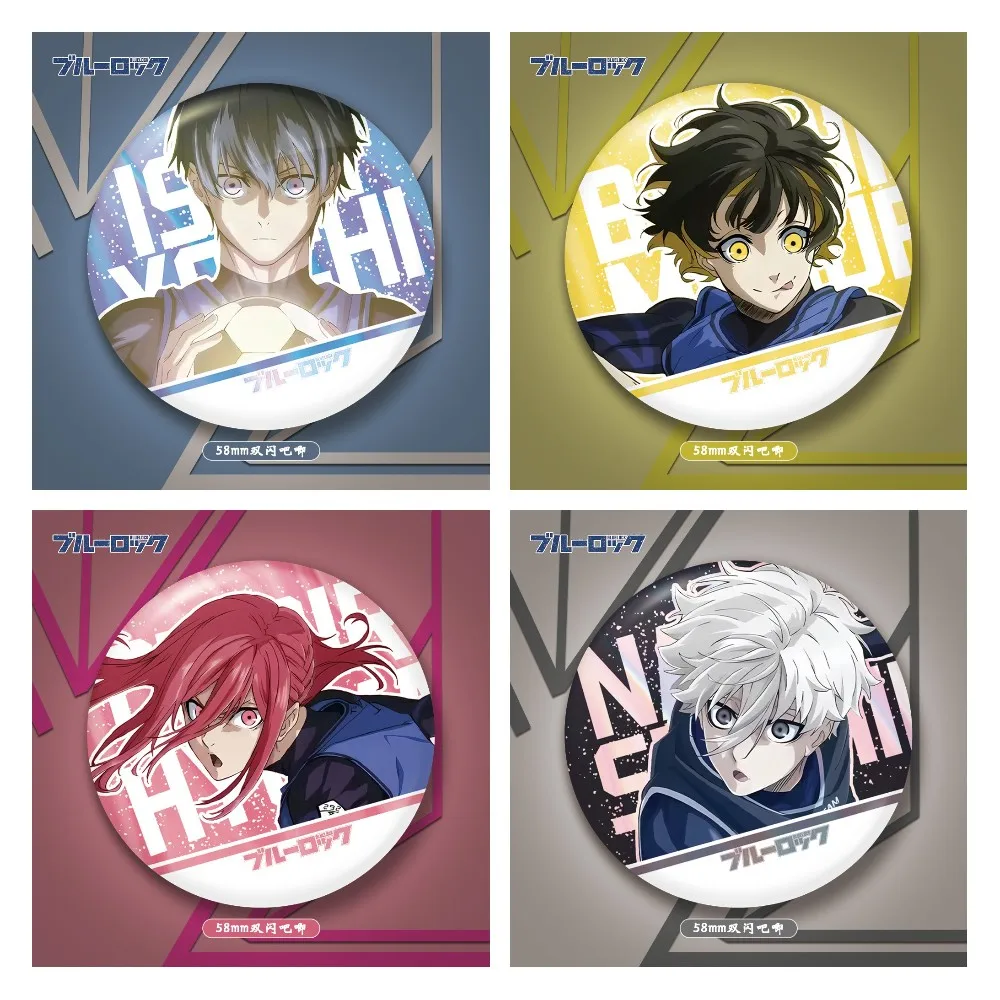 

Anime BLUE LOCK Hot Figures Isagi Yoichi Bachira Meguru Chigiri Hyoma Metal Badge Exquisite Decor Pins Fans Christmas Gift 6CM