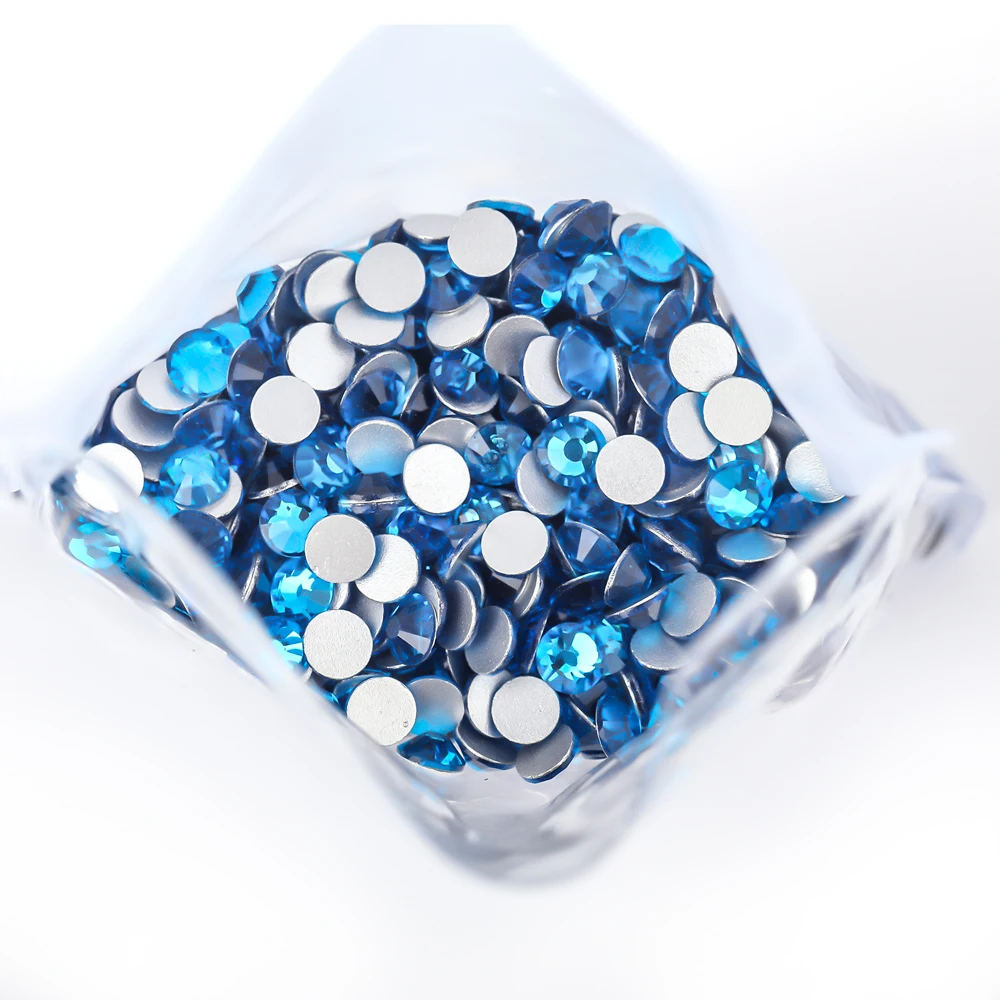 14400Pcs Hurtownia Flatback Crystal AB Non hotfix Rhinestones in Bulk Package Glitter Crystal SS3-SS20 for Nail Wedding F0228