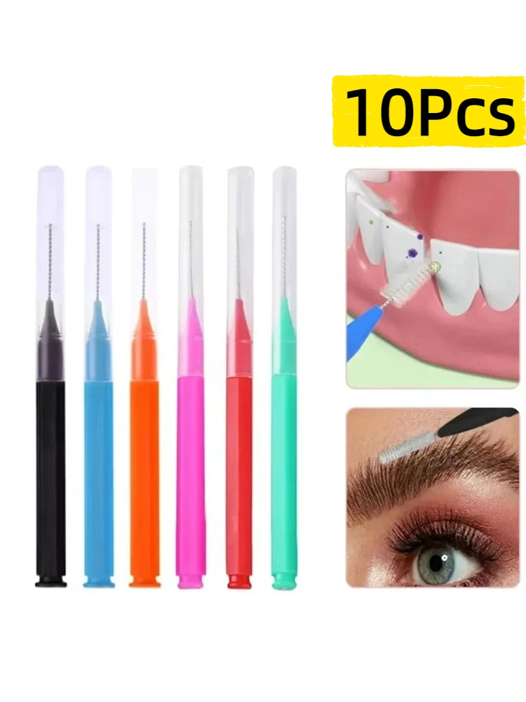 Caja de cepillos interdentales, cepillos interdentales de 10/20 piezas para limpiar espacios entre los dientes, para aparatos ortodónticos, cepillos interdentales rectos para ortodoncia