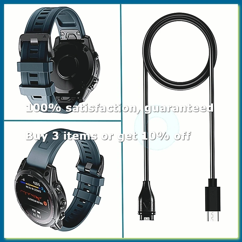USB Type C Charging Cable for 7 7S 7X 6 6S 6X Pro 5S 5X 3 4S 935 945 245 Venu 2 Charger Plug Cover Case-DTB3