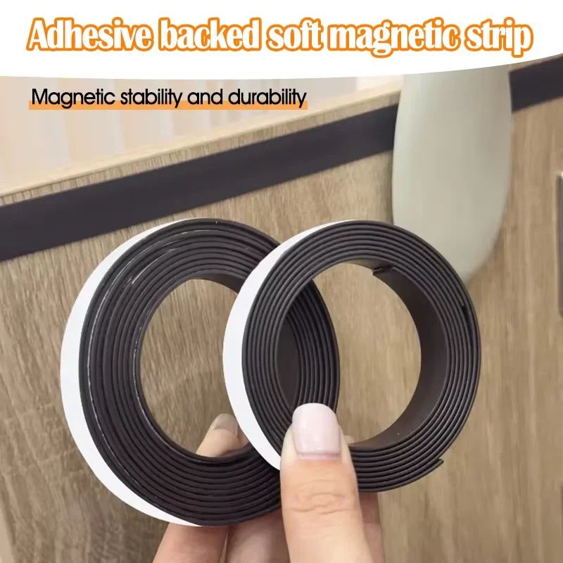 10 m starker, selbstklebender Magnetbandstreifen – flexibler Gummimagnet für Kühlschrank, DIY-Fotoposter, Büro und Heimgebrauch – Detail 2