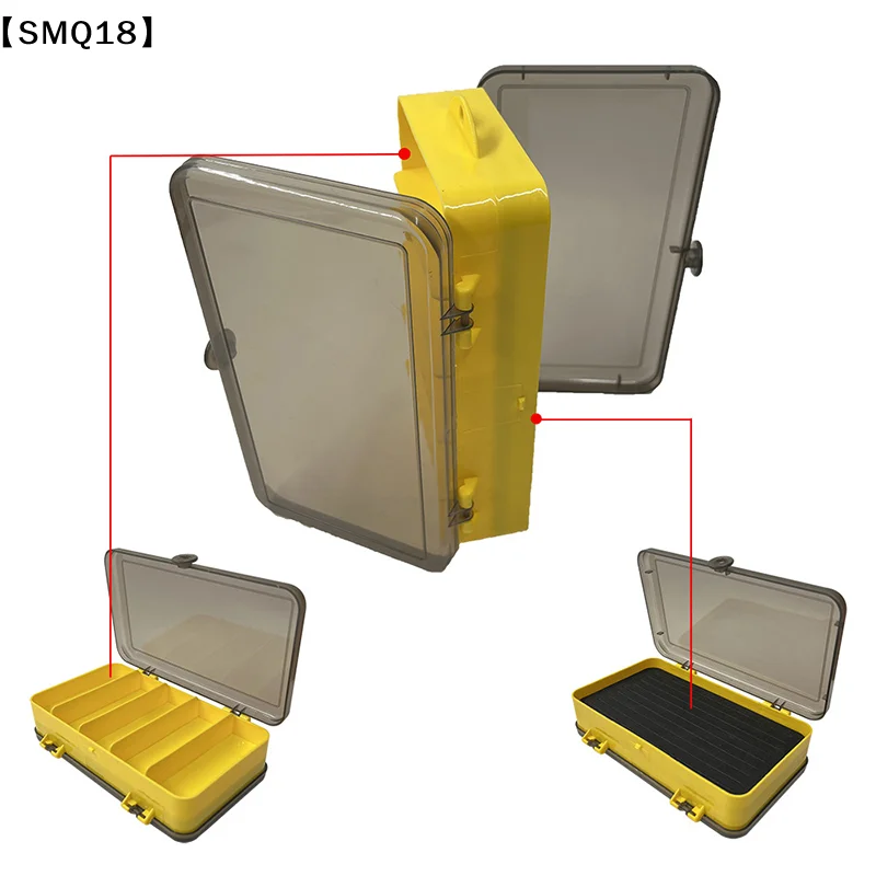 Portable Double Sided Split Bait Box Crank Jig Head Hook Set Fishing Jig Head Lure Soft Fishing Gear Accessories Storage【SMQ】