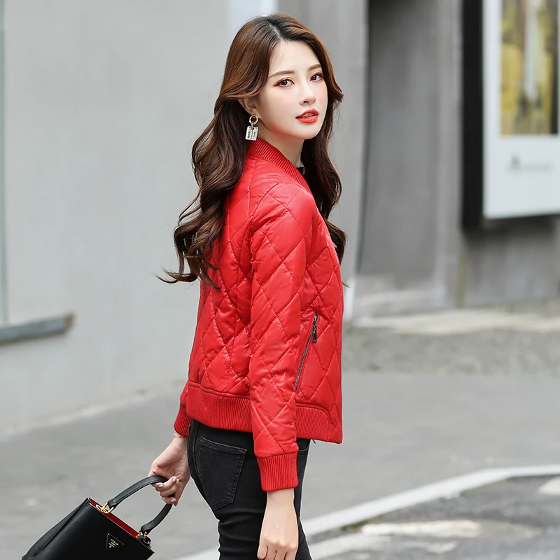   寧本革ダウンジャケット レディース オルト スレ 2025 冬新作 韓国版 スリムフィット シープスキンジャケット