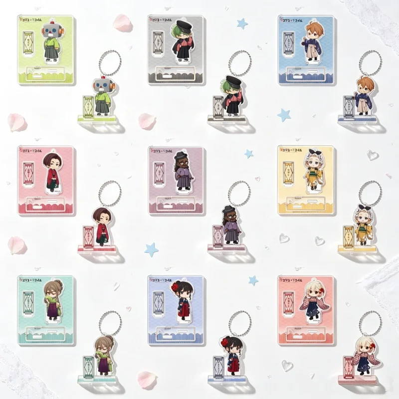 FACTORY STORE 9PCS Anime Lycoris Recoil 10CM Acrylic Stand Model Plate Keychain Desktop Ornament Chisato Nishikigi/Takina Inoue