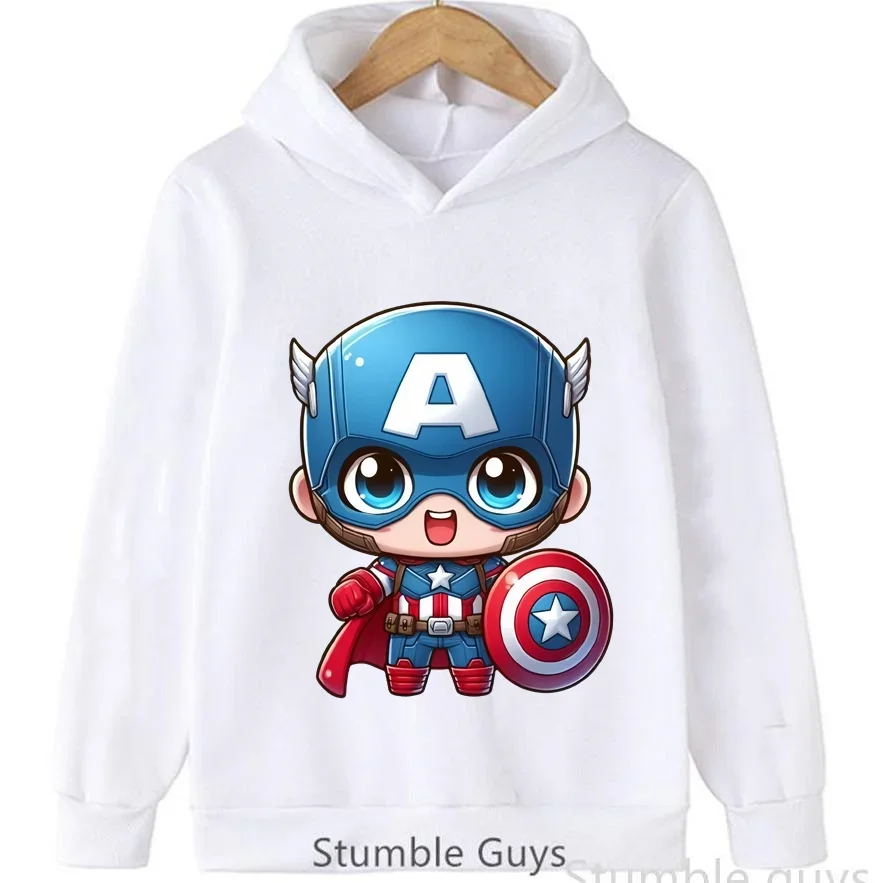 Anime Kids Clothes Hoodie Cartoon Monster Graphic Pullover Hooded Sweatshirt Boys Girls Long Sleeve Autumn Casual Warm Tops