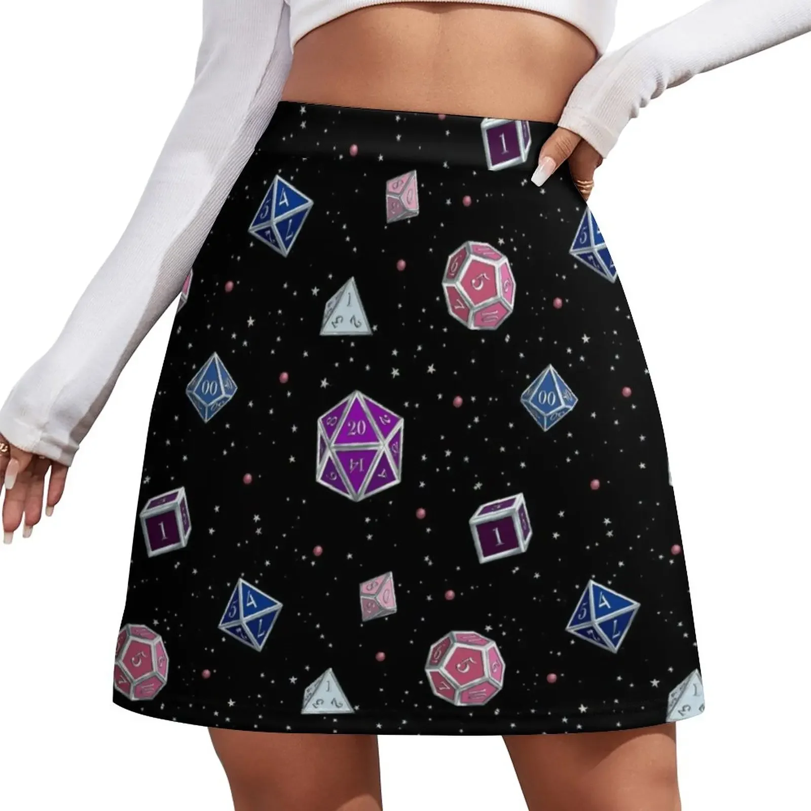 D&D Genderfluid Pride Dice Set Mini Skirt skirt sets skirts for women Women skirts Skirt for girls