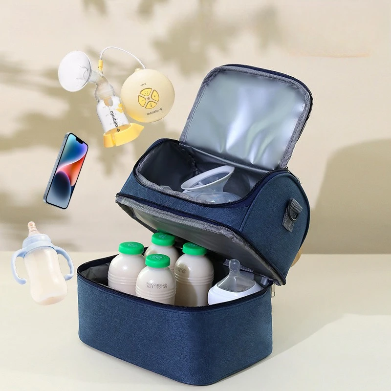 

1 шт., большая вместительная сумка для мамы, многофункциональная сумка для беременных, изолированная сумка для хранения ланч-боксов для детских товаров и ежедневного использования