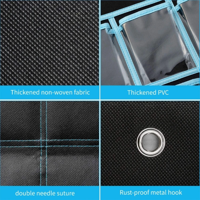 30 Pockets Classroom Phone Pocket Chart Classroom Wall Haning Pocket Chart for Phones Calculators Holders Dropship