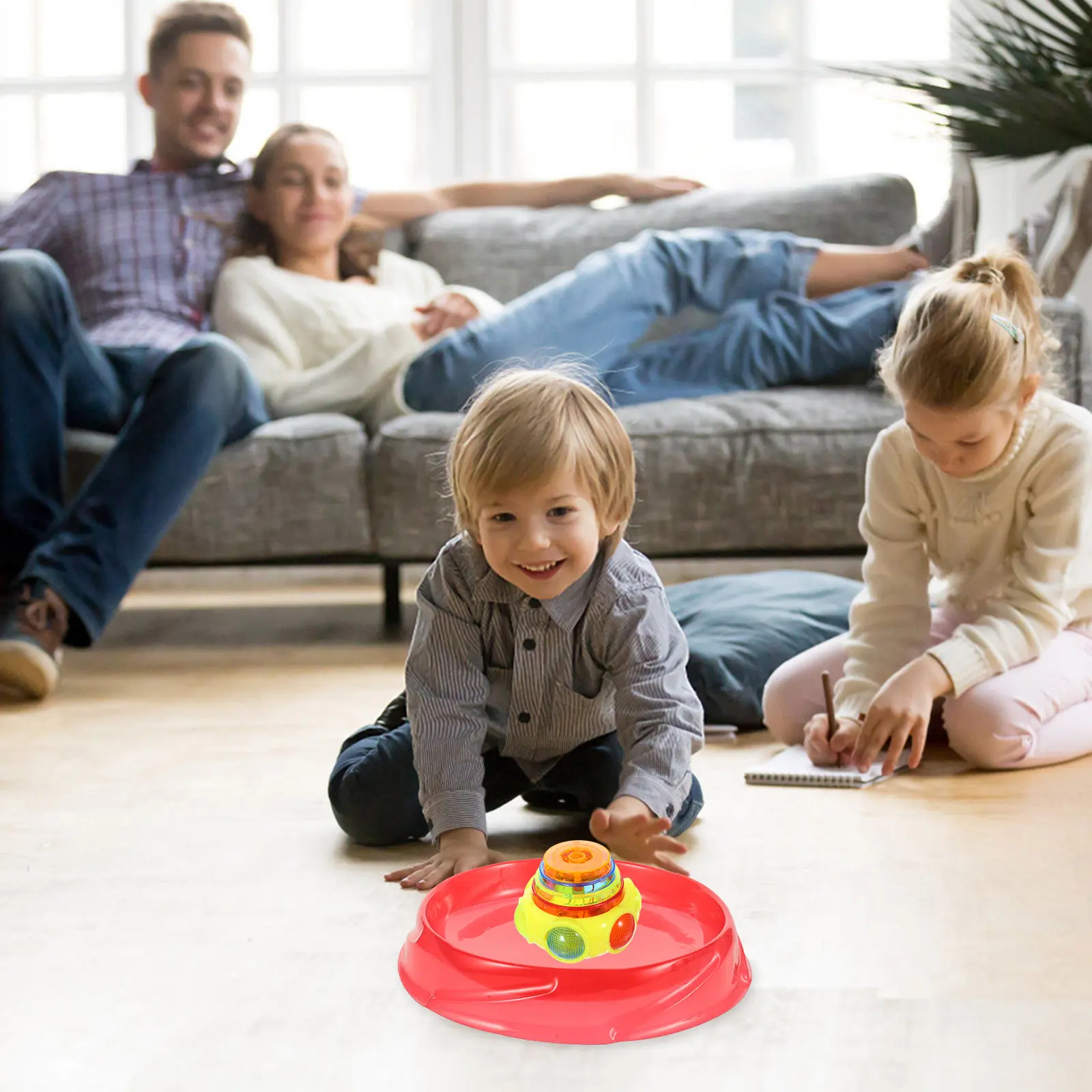 

Тренировочный диск для гироскопической игры, круглый, красный, пластиковый, сменная пластина, портативный, для развлечений, многоразовый, практичный