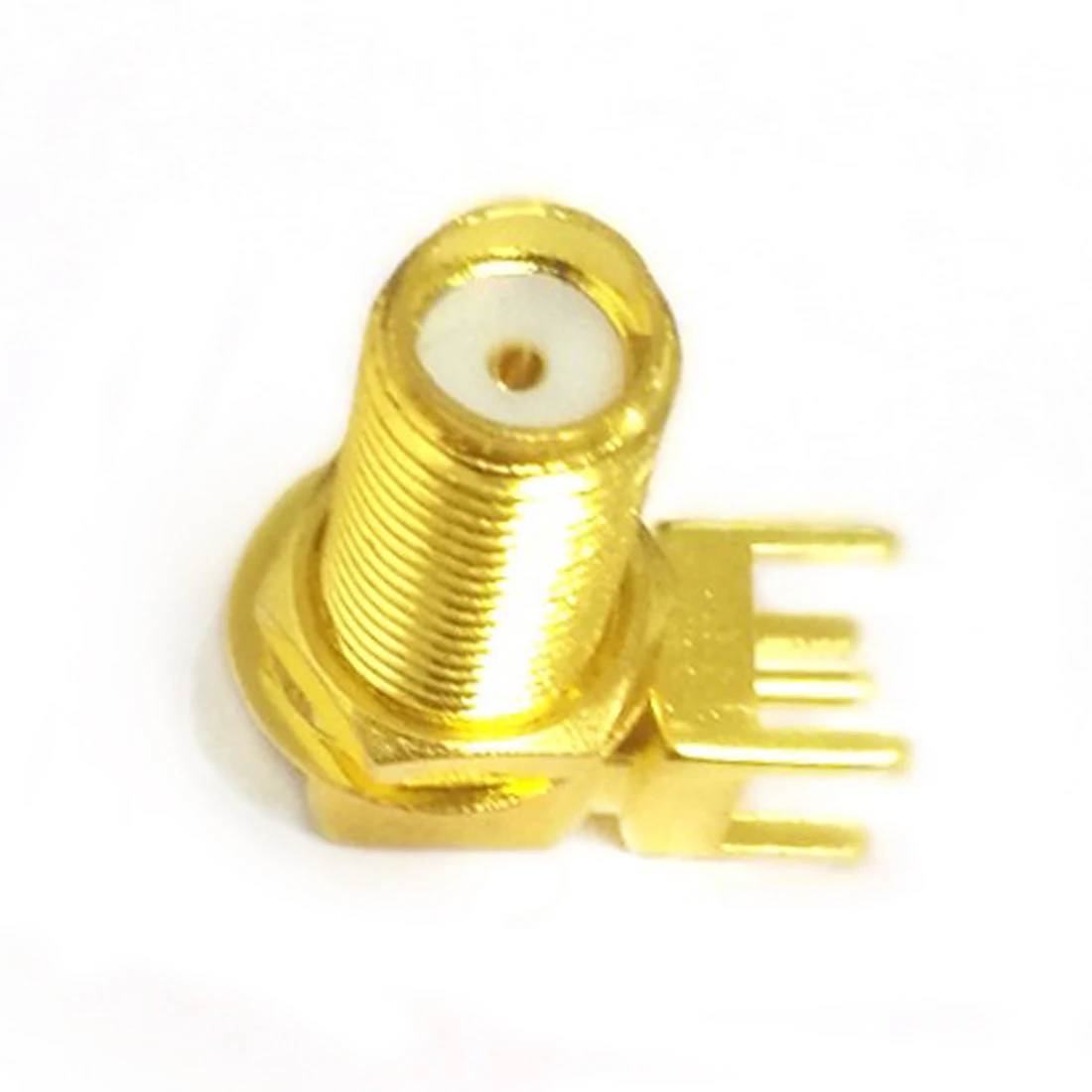 1pc SMA Female Jack Nut RF Coax Modem Convertor Connector PCB Mount Right Angle Goldplated 14mm Thread New SMA Connector