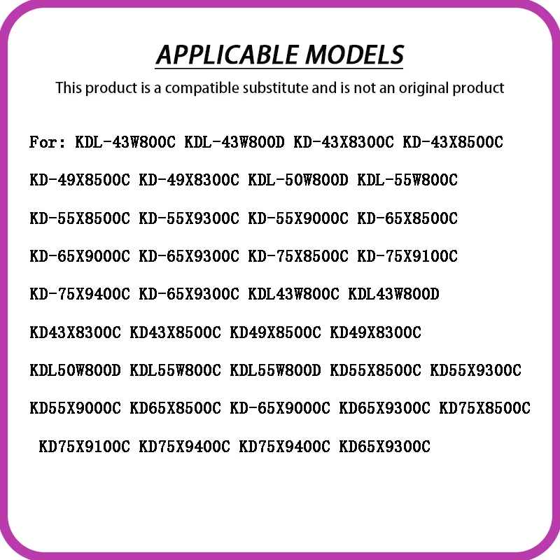 RMT-TX100A Remote Control For Sony TV KDL-43W800C KDL-43W800D KD-49X8500C KD-49X8300C KDL-50W800D KDL-55W800C KD75X8500C