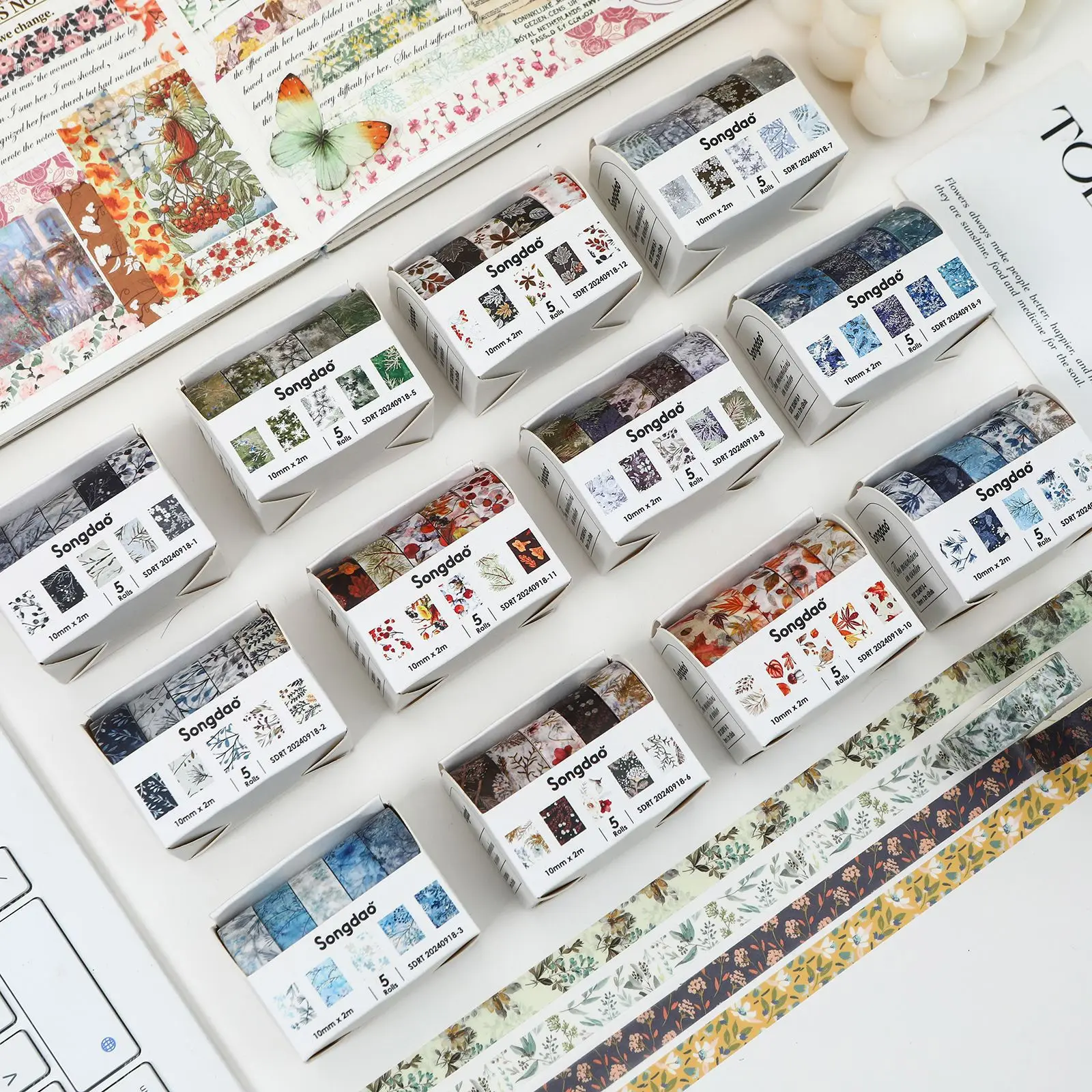 Winter Mountain Washi Tape Set Vintage Rustikales Dekoratives Papierband für Journaling Scrapbooking DIY Bastelbedarf SDRT240918