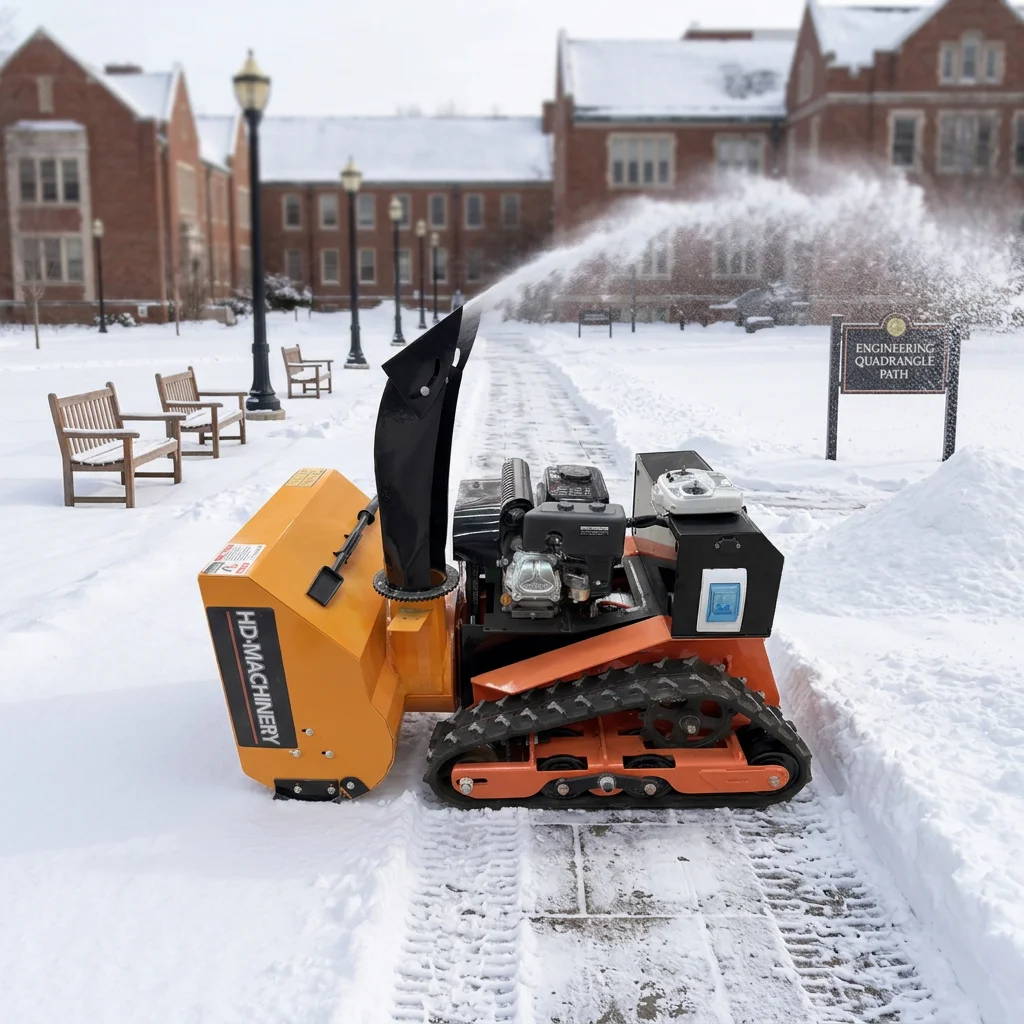 Loncin Heavy-Duty 196cc Engine & Motor Gear-Driven Snow Blower 7.5HP Operated by Remote Control with 800 Meter Range 230kg