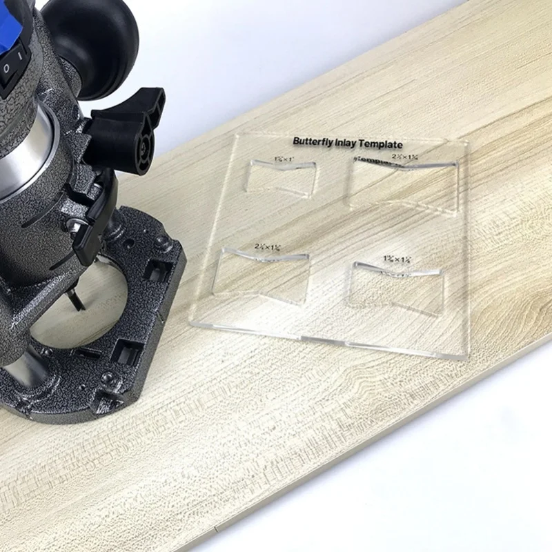 Butterfly Inlay Template Acrylic Bowtie Router Template For Woodworking Furniture Repair Reinforcement