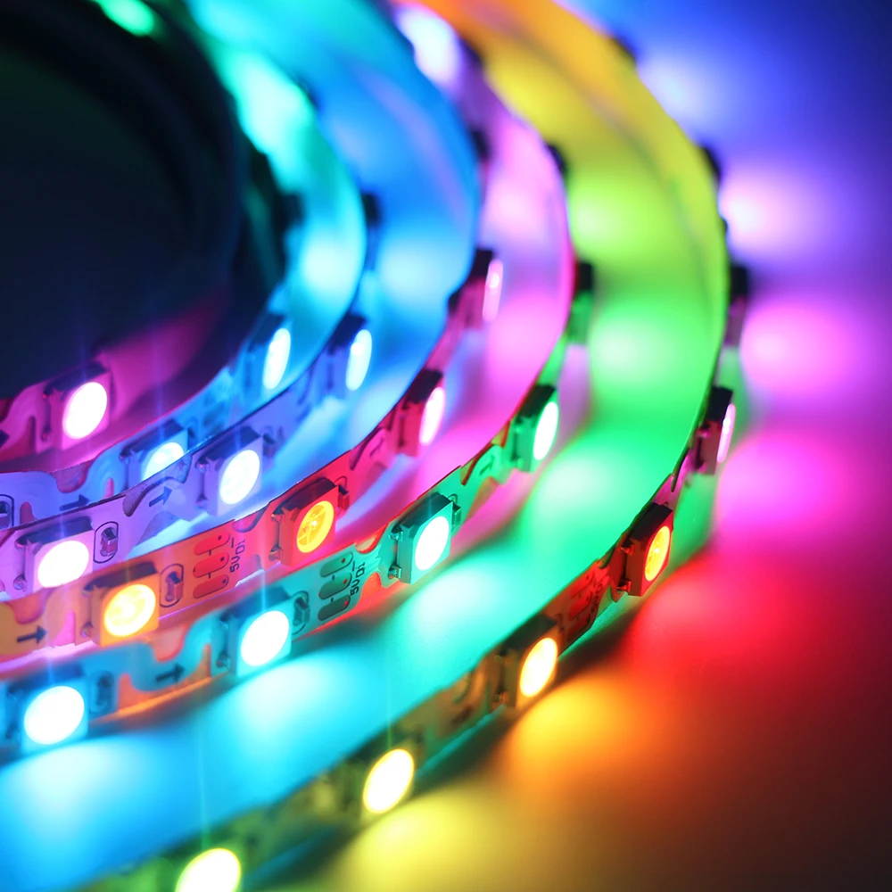 WS2812B/WS2815 Luci a LED a forma di S SMD5050 Striscia LED indirizzabile con caratteri pixel RGB per insegne luminose 5V12V RGB