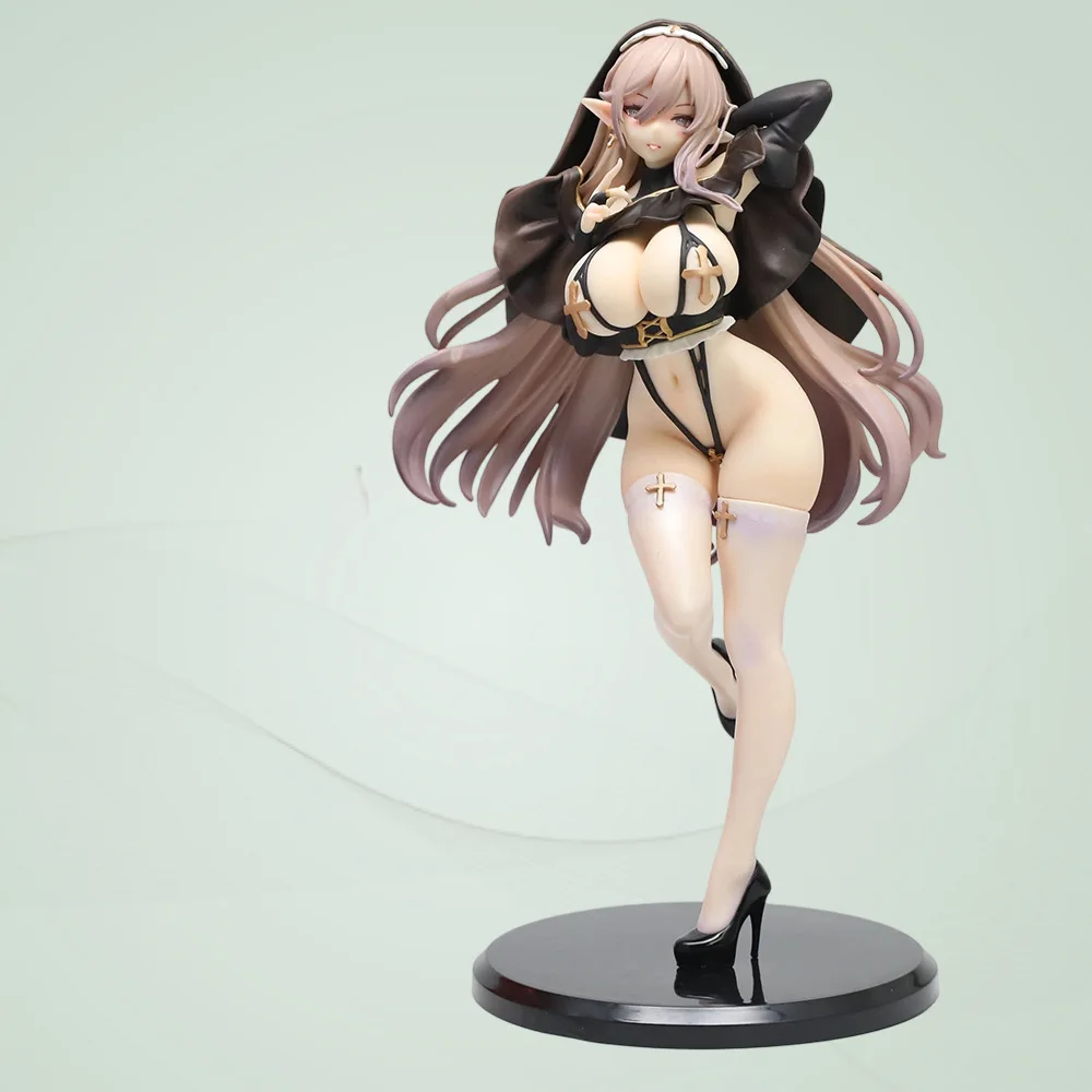 

25cm Elf Nun Beautiful Girl GK Statue Anime Handmade Model Action Figures Desktop Case Decoration Ornament Gift