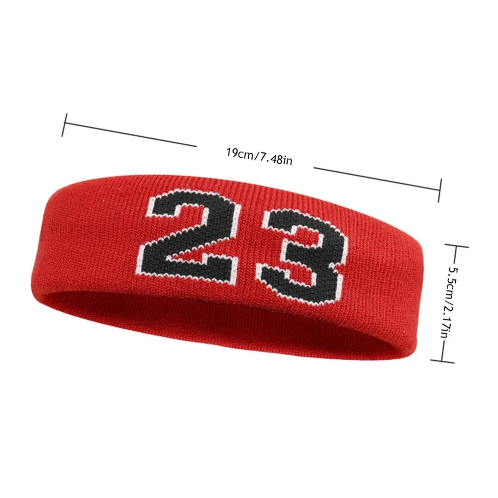 Sport-Stirnband aus Baumwolle, Nummer 24, elastisches Schweißband, Schutz, Basketball, Tennis, Sport, Erwachsene, Kinder, Fitnessstudio, Fitness, Schweiß-Haarband – Detail 1