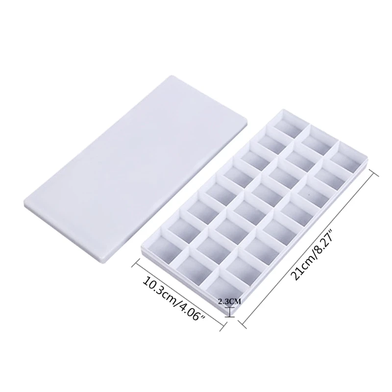 アクリルペイントパレット 24 コンパートメント 蓋付き 学生用 アーティスト 子供/子供用 旅行絵画