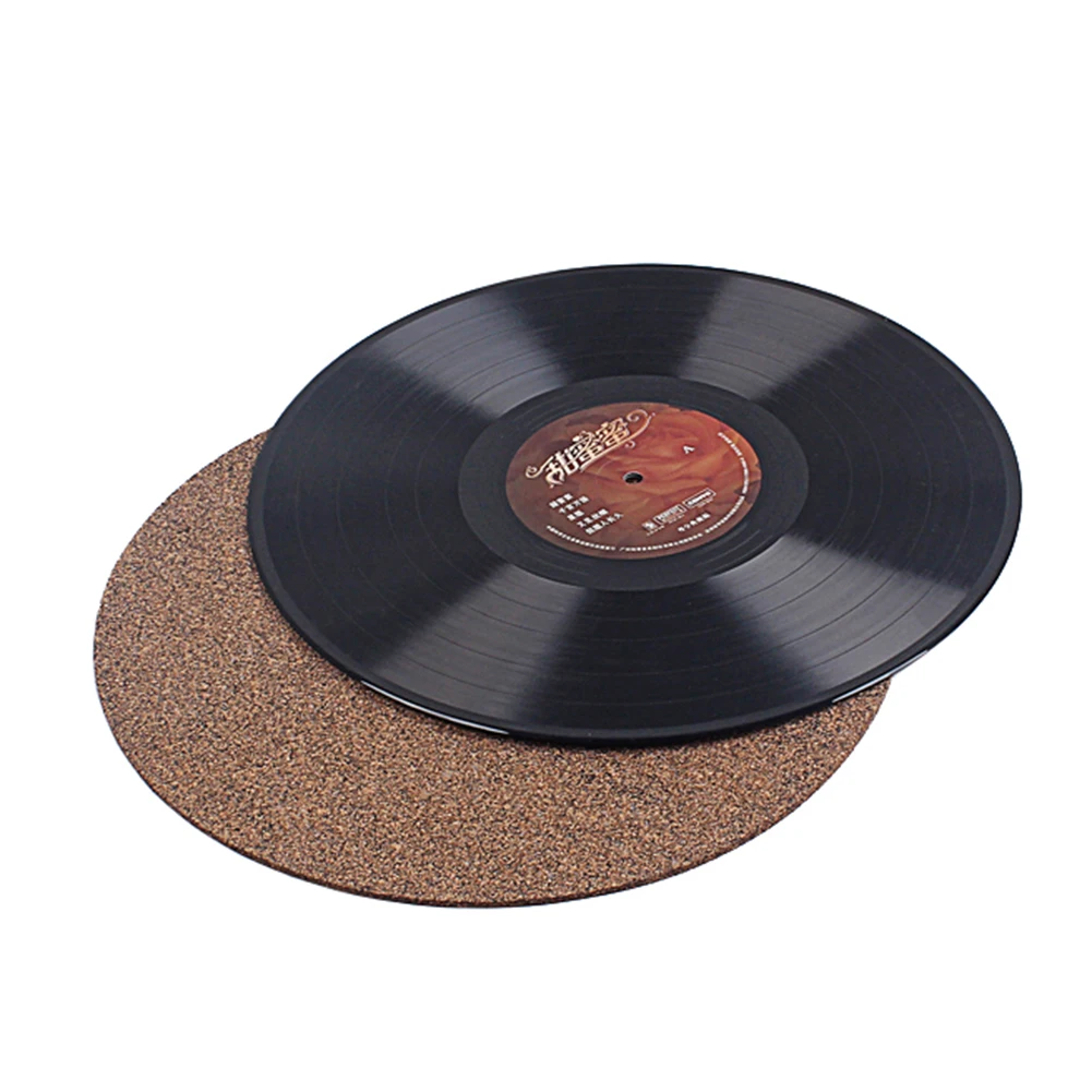 

Audiophile Slipmat Reduces Noise & Sounds Cork & Rubber Turntable Platter Mat Turntable Phonograph Accessories