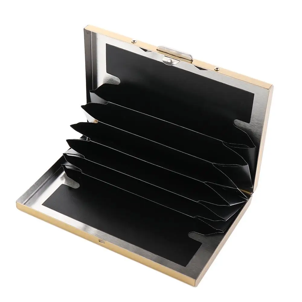 アルバムクレジットカードボックスマルチカードビットIDドキュメント名刺ホルダー銀行カードケースRFIDカードホルダーカード耐磁性ケース