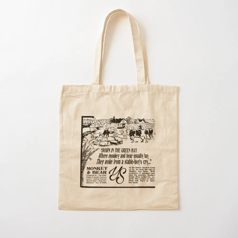 

Joanna Newsom - Monkey and Bear Tote Bag Shopper bag canvas tote bags for women Canvas Tote Bag