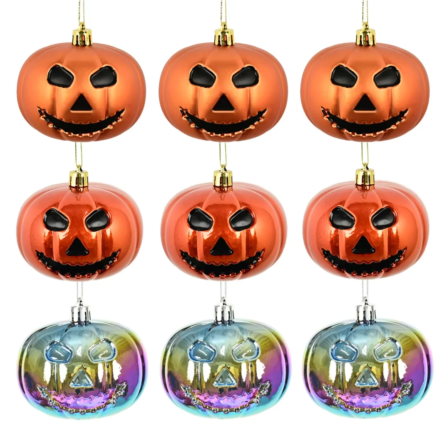 

Wholesale Halloween Ball 8cm /matt Pumpkin bauble Hanging Halloween Ornaments Festival Decoration