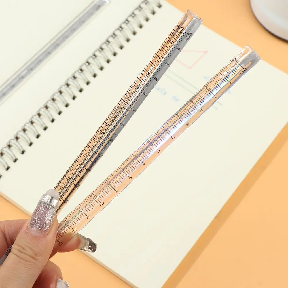 Supplies Student Simple Style Kids Scale Office Transparent Triangle Ruler Plastic Ruler Triangular Rulers Measuring Tools