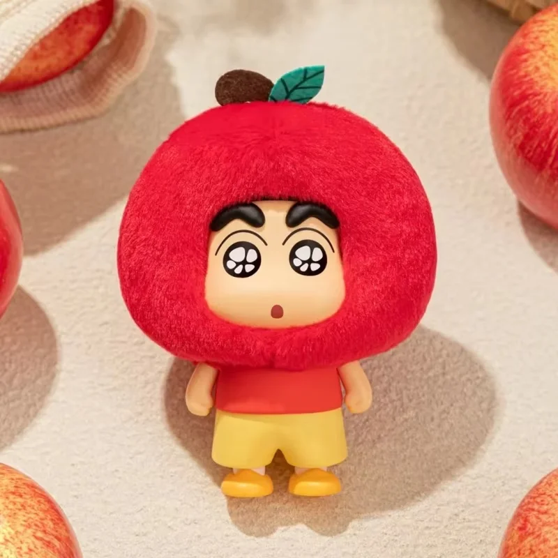 Crayon Shin-Chan Blind Box Speelgoed Authentieke Fruit House Series Pluche Design Sleutelhangers Hangers Halloween Trendy Geschenken